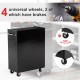 5-Drawer Tool Chest, Lockable Steel Tool Storage Cabinet with Wheels and Handle Tool Box for Garage, Workshop, Black