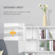 Sideboard Bookshelf Free Standing Bookcase Shelves Unit Display Storage Cabinet w/ Adjustable Shelves, Wooden Leg, Two Doors, Wh