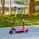 Steel Ride on Powered Scooter, Folding E-Scooter with Warning Bell, 15km/h Maximum Speed, for 4-14 Years Old, Pink