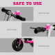 Steel Ride on Powered Scooter, Folding E-Scooter with Warning Bell, 15km/h Maximum Speed, for 4-14 Years Old, Pink
