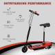 Steel Ride on Powered Scooter, Folding E-Scooter with Warning Bell, 15km/h Maximum Speed, for 4-14 Years Old, Red
