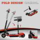 Steel Ride on Powered Scooter, Folding E-Scooter with Warning Bell, 15km/h Maximum Speed, for 4-14 Years Old, Red