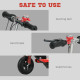Steel Ride on Powered Scooter, Folding E-Scooter with Warning Bell, 15km/h Maximum Speed, for 4-14 Years Old, Red