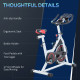 Exercise Bike, 8kg Flywheel Stationary Bike Indoor Cycling Machine with Adjustable Resistance Seat Handlebar, White