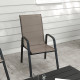 Outsunny Set of Four Stackable Mesh Seat Chairs - Grey