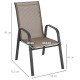 Outsunny Set of Four Stackable Mesh Seat Chairs - Grey