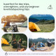 Outsunny 5-6 Man Dome Camping Tent Hiking Shelter UV Protection 3000mm Water Resistant Tunnel Tent - Multicolor