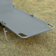 Outsunny Foldable Sun Lounger, Beach Chaise Lounge with Reading Hole, Arm Slots, 5-Position Adjustable Backrest, Side Pocket, Pi