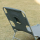 Outsunny Foldable Sun Lounger, Beach Chaise Lounge with Reading Hole, Arm Slots, 5-Position Adjustable Backrest, Side Pocket, Pi