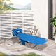 Outsunny Foldable Sun Lounger with Reading Hole - Blue