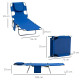 Outsunny Foldable Sun Lounger with Reading Hole - Blue