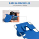 Outsunny Foldable Sun Lounger with Reading Hole - Blue