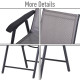 Outsunny Set of 6 Folding Garden Chairs, Metal Frame Garden Chairs Outdoor Patio Park Dining Seat with Breathable Mesh Seat, Gre
