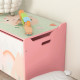 ZONEKIZ Toy Box, Kids Storage Chest, with Lid, Safety Hinge - Pink