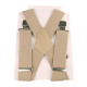 50MM Width Adjustable Elastic Men Suspenders - Khaki