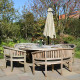 Cream Cantilever Parasol &amp; Fan Base