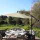 Cream Cantilever Parasol &amp; Fan Base