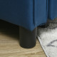 Linen-Look Single Chair Bed - Blue