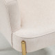 Accent Chair, Living Room Armchair, Vanity Chair with Gold Plating Metal Legs and Soft Padded Seat for Bedroom and Café, Set of 