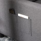 Linen-Look Single Chair Bed - Grey