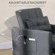 Linen-Look Single Chair Bed - Grey