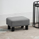 Microfiber Cloth Footstool, Small Foot Rest, Rectangle Sofa Stool for Bedroom Living Room, Grey