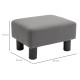 Microfiber Cloth Footstool, Small Foot Rest, Rectangle Sofa Stool for Bedroom Living Room, Grey