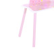 Kids Dressing Table Girls Pink Wooden Kids Dressing Table &amp; Stool Make Up Desk Chair Toys Fairy Dresser Play Set w/Mirror