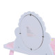 Kids Dressing Table Girls Pink Wooden Kids Dressing Table &amp; Stool Make Up Desk Chair Toys Fairy Dresser Play Set w/Mirror