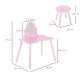 Kids Dressing Table Girls Pink Wooden Kids Dressing Table &amp; Stool Make Up Desk Chair Toys Fairy Dresser Play Set w/Mirror