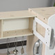 Kids Wooden Pretend Play Toy Kitchen Cooking Set Role Play Phone for Boys Girls White