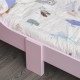 Kids Toddler Bed Princess Crown Theme Safety Side Rails Slats Home Bedroom Furniture Boys Girls 3-6 Yrs Pink 143 x 73 x 60 cm