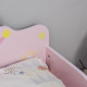 Kids Toddler Bed Princess Crown Theme Safety Side Rails Slats Home Bedroom Furniture Boys Girls 3-6 Yrs Pink 143 x 73 x 60 cm