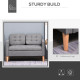 Modern 2 Seater Sofa with Hidden Storage, 117cm Tufted Cotton Couch with Wood Legs, Compact Loveseat for Living Room, Kitchen, G