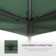 Outsunny 3(m) Gazebo Top Cover Double Tier Canopy Replacement Pavilion Roof Dark Green
