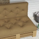 Outsunny Seat and Back Padded Pallet Cushion Set - Beige