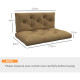 Outsunny Seat and Back Padded Pallet Cushion Set - Beige