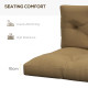 Outsunny Seat and Back Padded Pallet Cushion Set - Beige