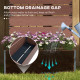 Outsunny 34 x 69.5cm Garden Planter Box, with Back Trellis, Brown