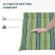 Outsunny Polyester Set Of 2 Swing Chair Cushion Green Stripes