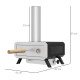 Outsunny Portable Wood Pellet Pizza Oven with 12&quot; / 30cm Rotating Pizza Stone, Peel and Cover, Wood Fired Pizza Maker with Therm