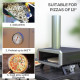 Outsunny Portable Wood Pellet Pizza Oven with 12&quot; / 30cm Rotating Pizza Stone, Peel and Cover, Wood Fired Pizza Maker with Therm