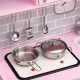 Kids Kitchen Playset, with Lights, Sounds, Microwave, Sink and Storage - Pink