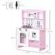 Kids Kitchen Playset, with Lights, Sounds, Microwave, Sink and Storage - Pink