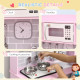 Kids Kitchen Playset, with Lights, Sounds, Microwave, Sink and Storage - Pink