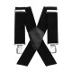 50MM Adjustable Grid Plain Mens Braces Suspenders Heavy Duty Trouser Elastic UK