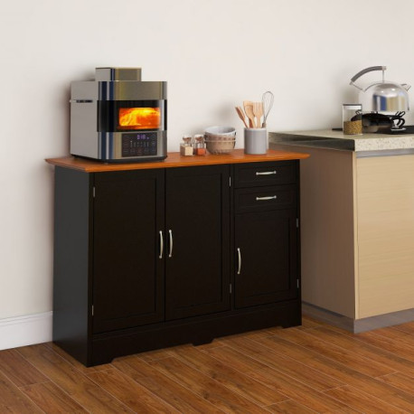 Modern Kitchen Storage Sideboard Cabinet with Adjustable Shelf and Drawers