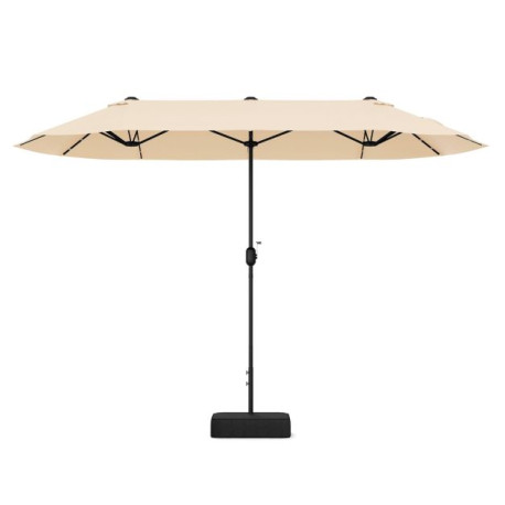 400cm Double-sided Patio Umbrella with Solar Lights