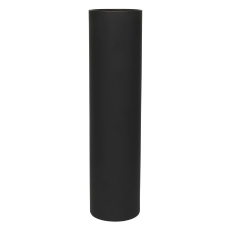 Matt Black Glass Cylinder Vase (40cm)