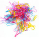 1000Pcs/Bag Disposable Elastics Hair Bands Girls TPU Rubber Ponytail Holder Band - Color 7